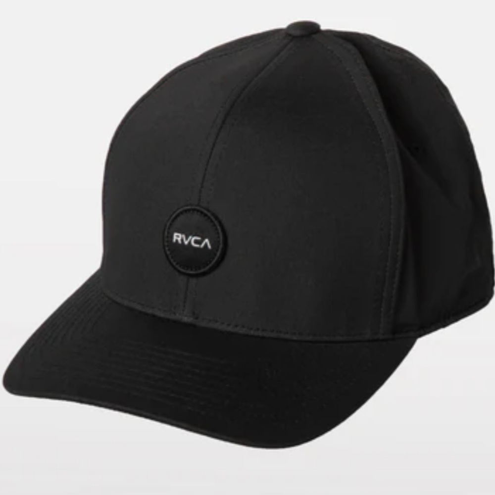 NWOT RVCA Seasons Flexfit Black Baseball Cap